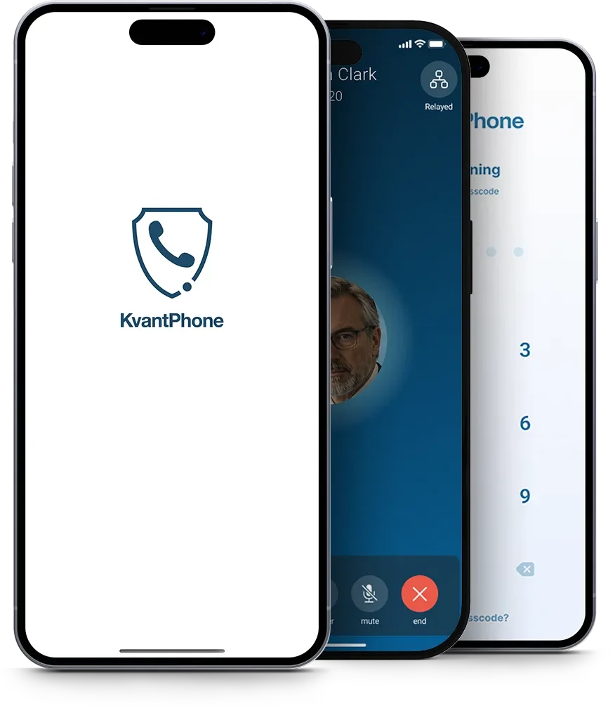 KvantPhone: Secure peer-to-peer communication with end-to-end post-quantum encryption.